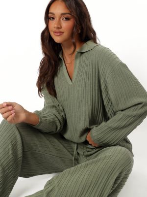 Sonole Cable Knit Sweater - Khaki