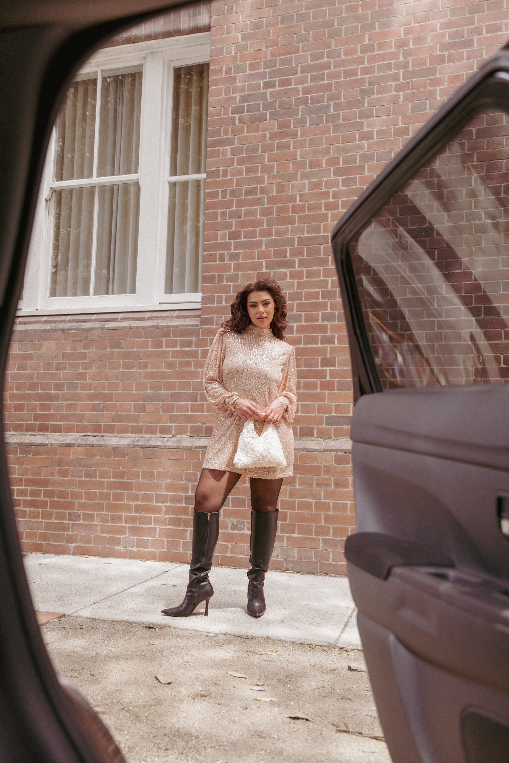 Springfield Mini Dress - Gold