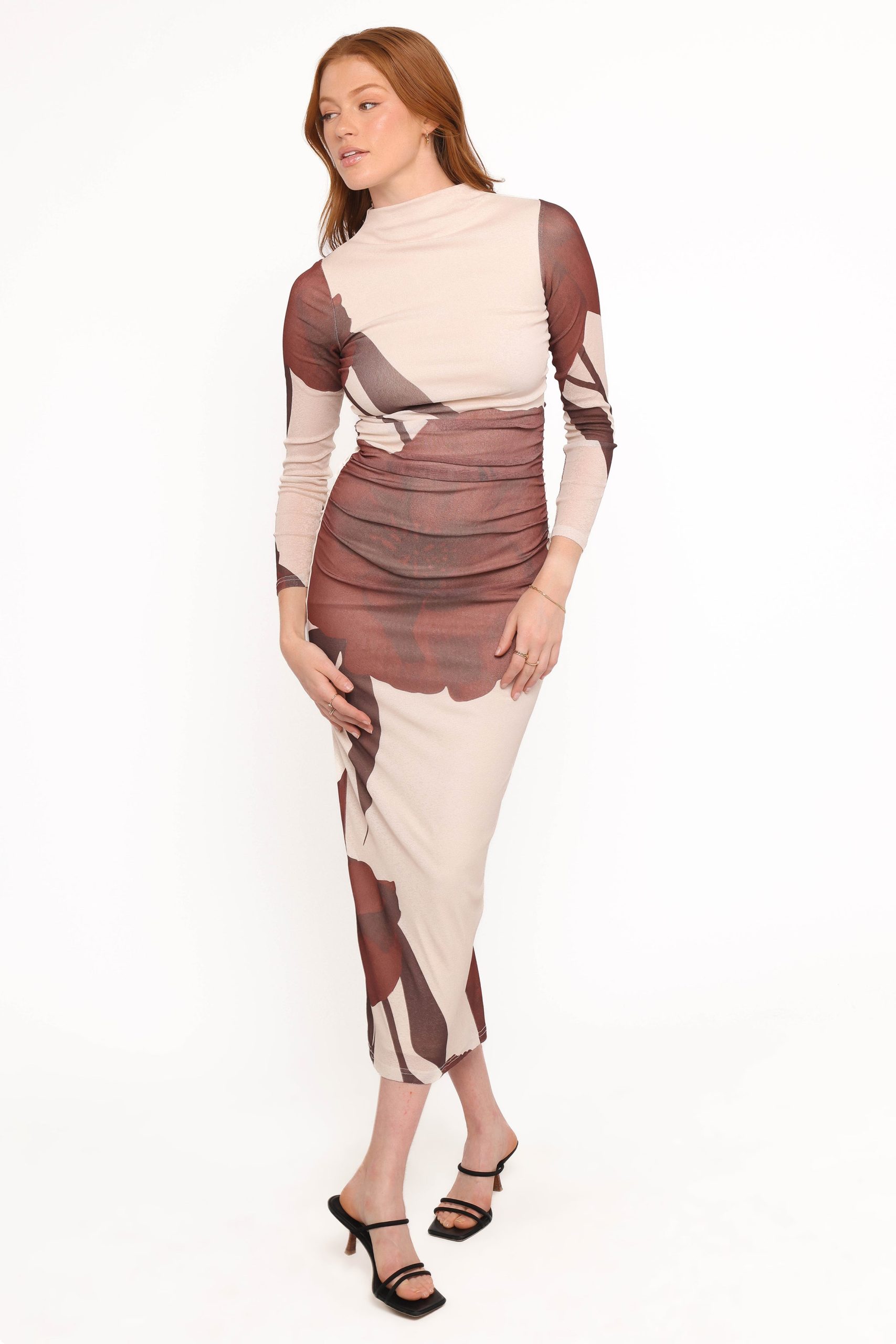 Sukin Midi Dress - Brown Floral - Image 6