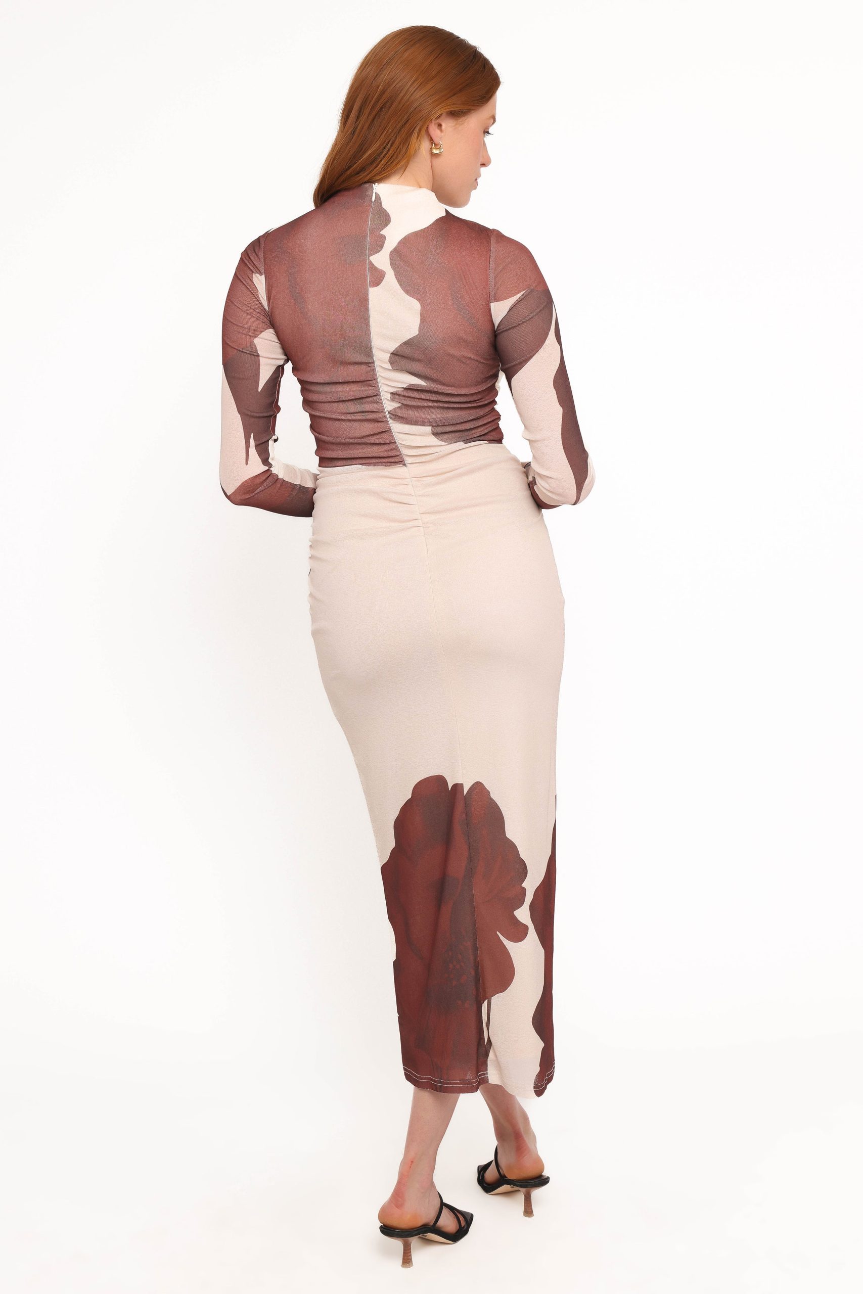 Sukin Midi Dress - Brown Floral - Image 5