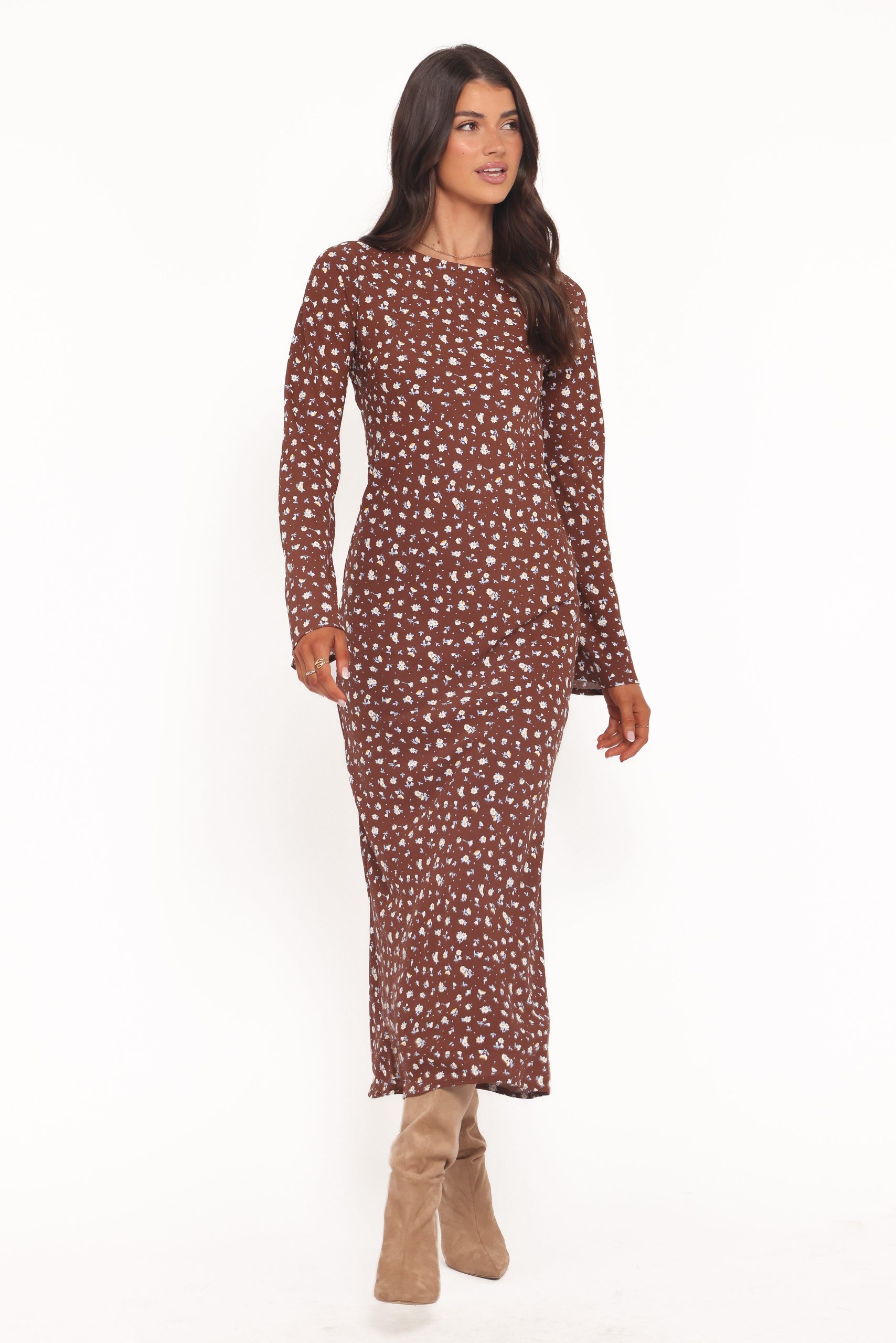 Talitha Maxi Dress - Brown Floral - Image 2