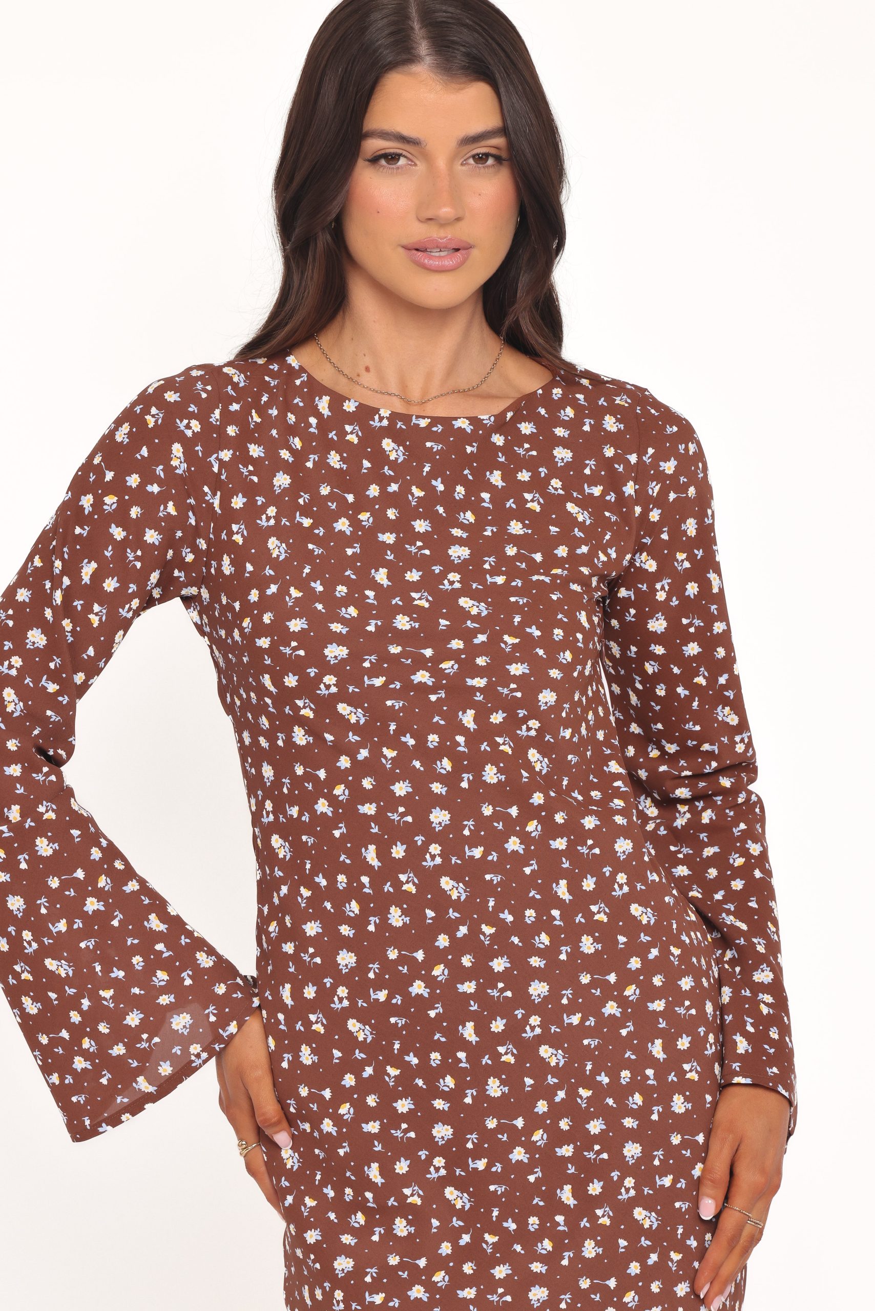 Talitha Maxi Dress - Brown Floral - Image 3
