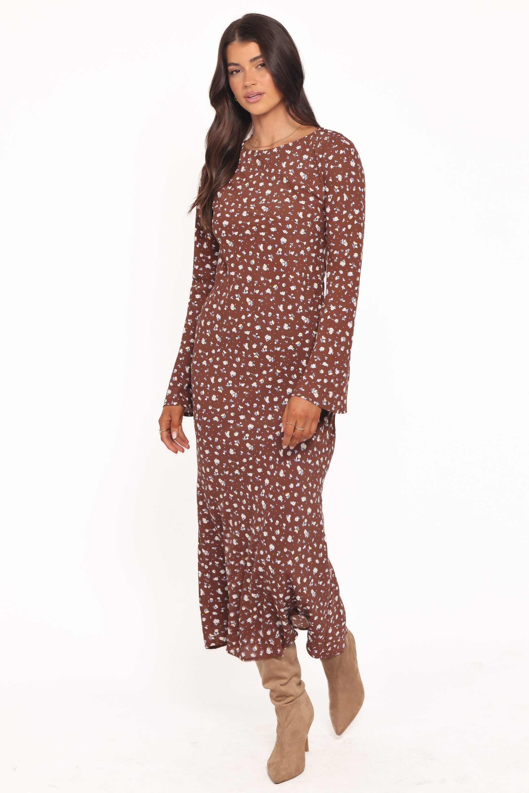 Talitha Maxi Dress - Brown Floral - Image 4