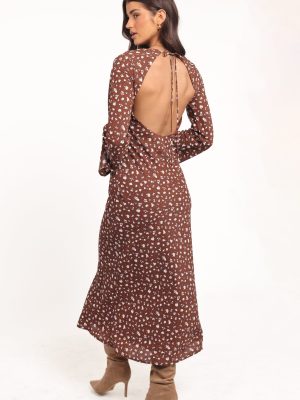 Talitha Maxi Dress - Brown Floral
