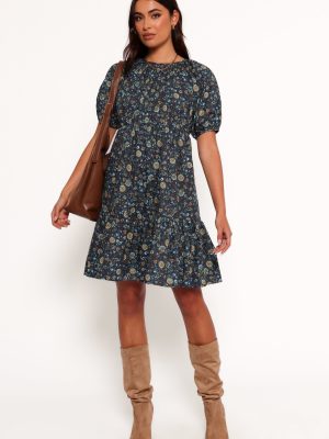 Tasmin Midi Dress - Blue Floral