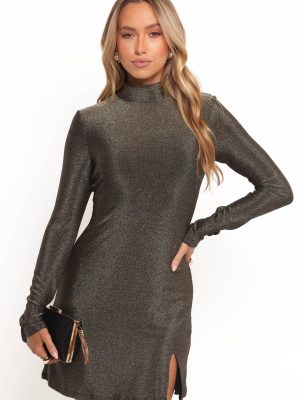 Taylor Metallic Mini Dress - Gold