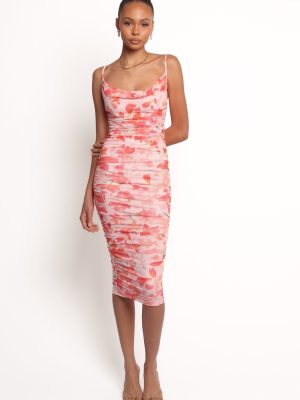 Tempest Midi Dress - Pink Floral