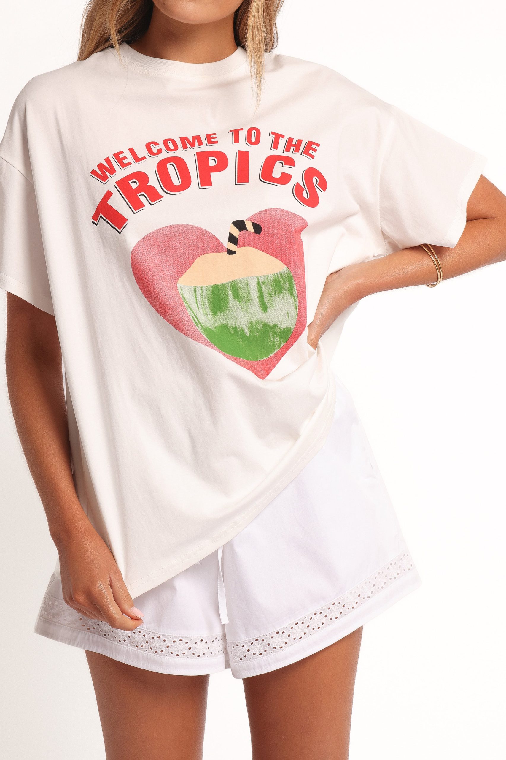 The Tropics Graphic Tee - White - Image 6