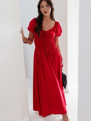 Theodora Maxi Dress - Red