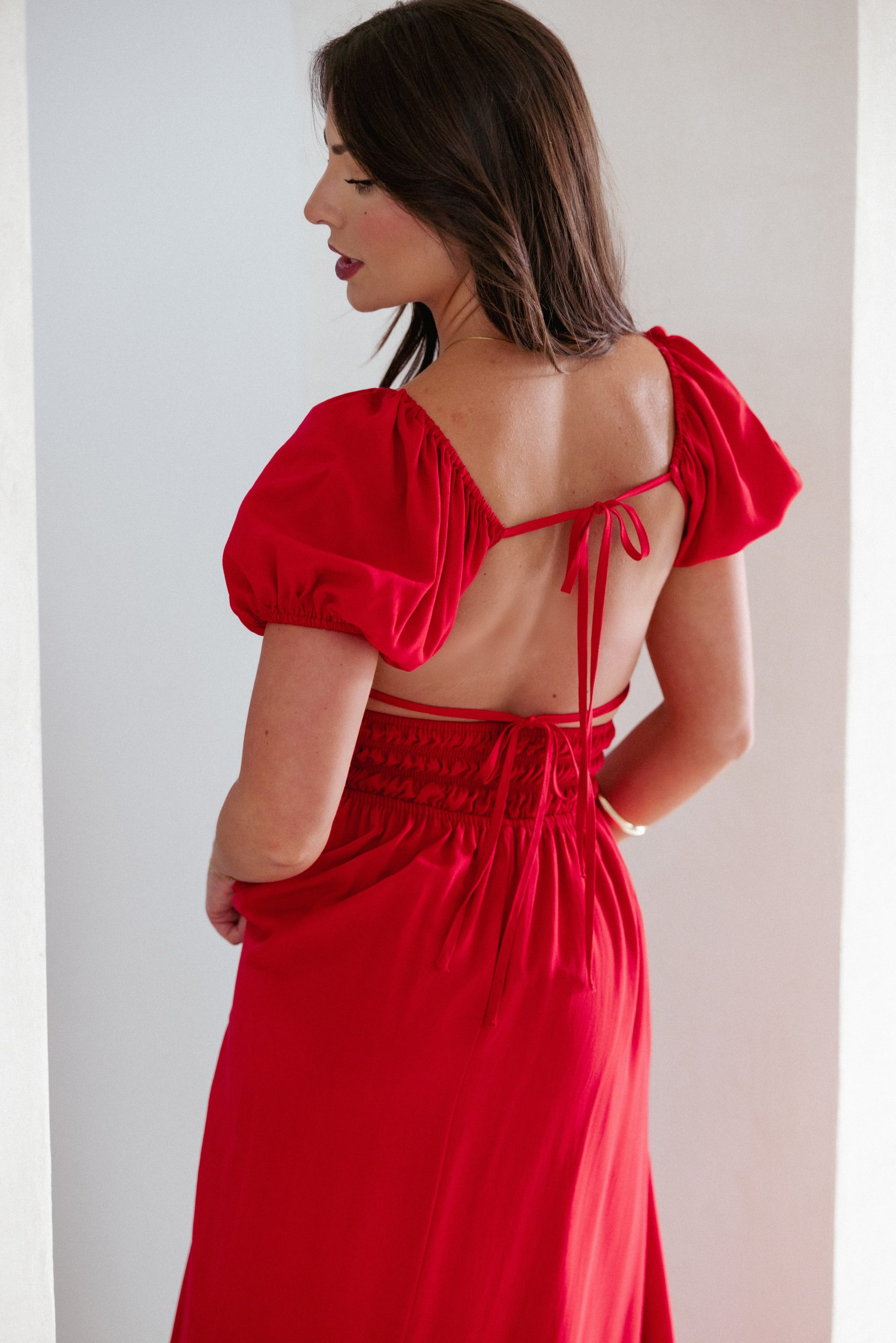Theodora Maxi Dress - Red - Image 9