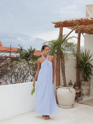 Theophania Maxi Dress - Pale Blue