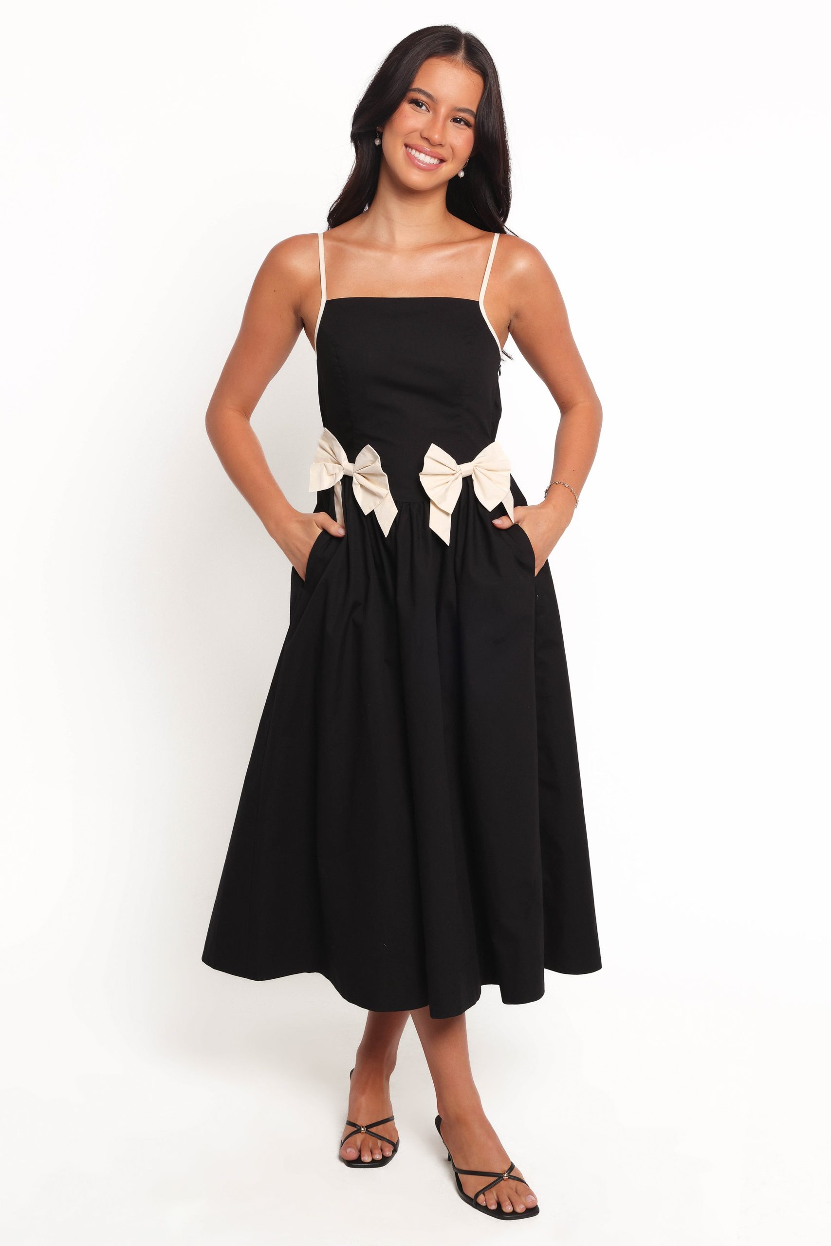 Tia Midi Dress - Black - Image 2