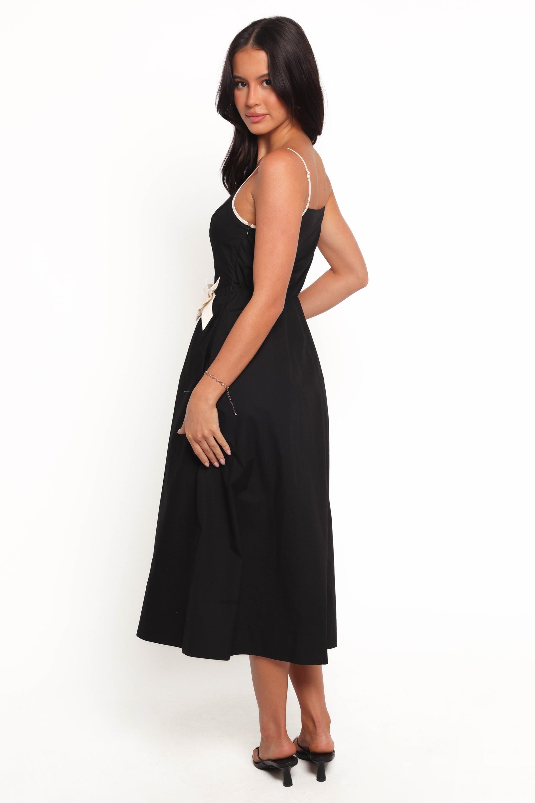 Tia Midi Dress - Black - Image 5