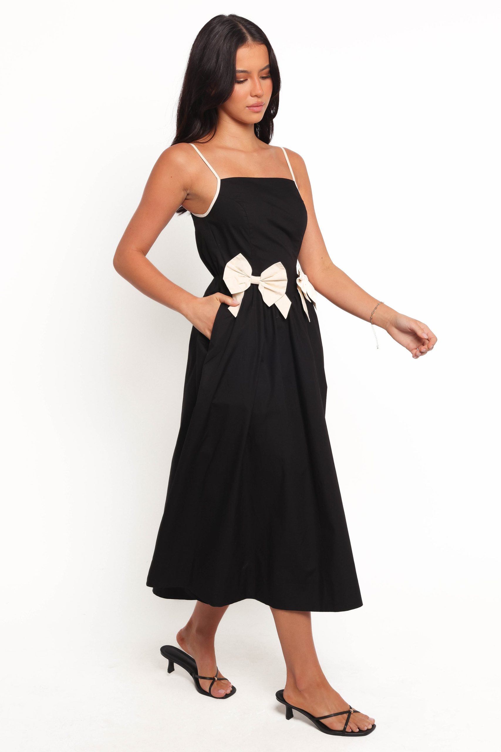 Tia Midi Dress - Black - Image 6