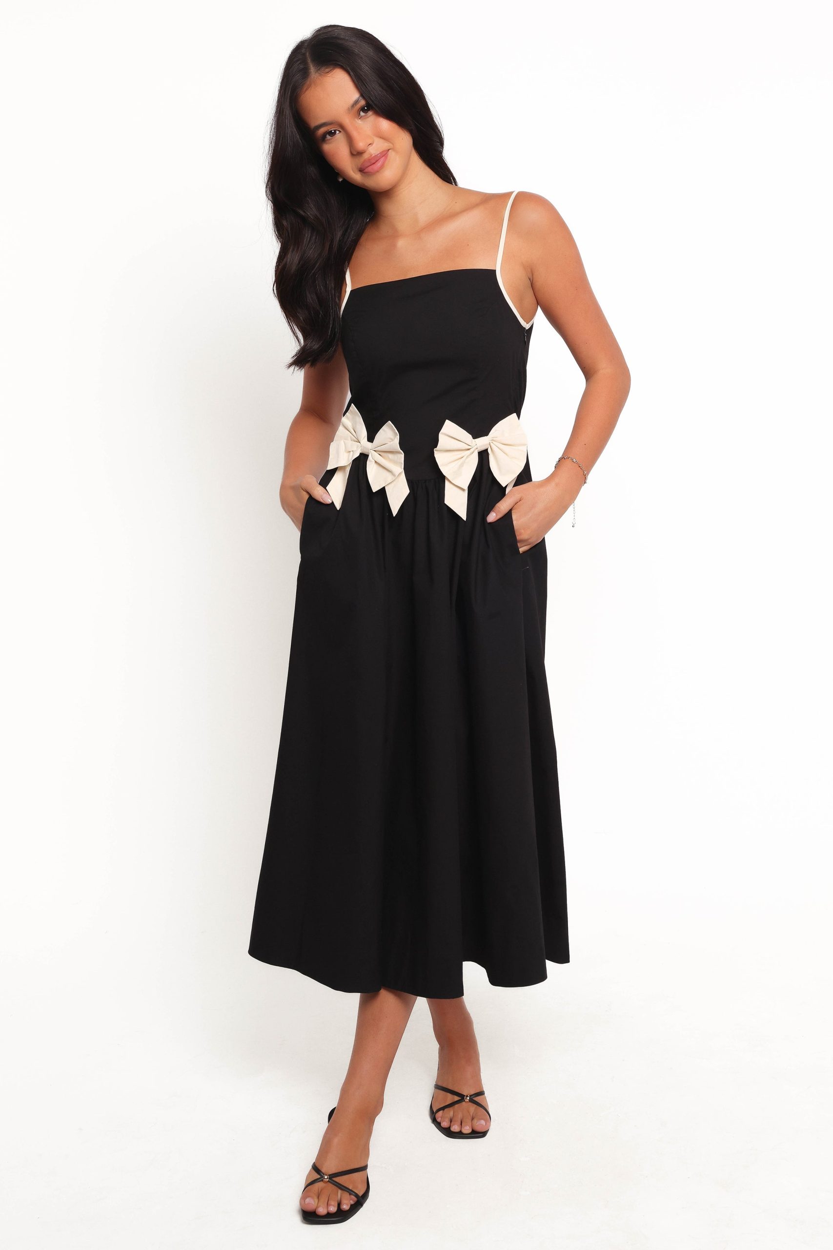 Tia Midi Dress - Black - Image 4
