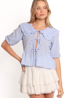 Tillio Tie Front Top - Blue