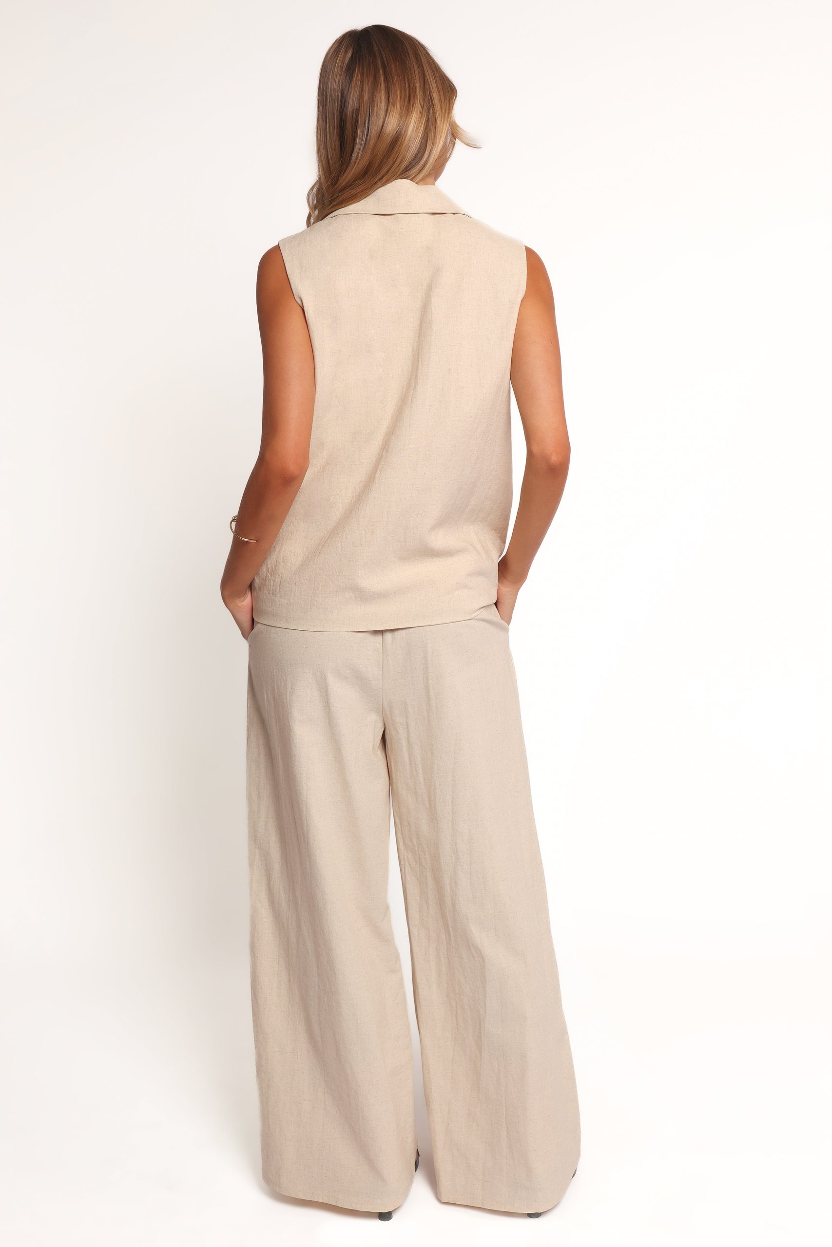 Trula Wide Leg Pant - Oatmeal - Image 5