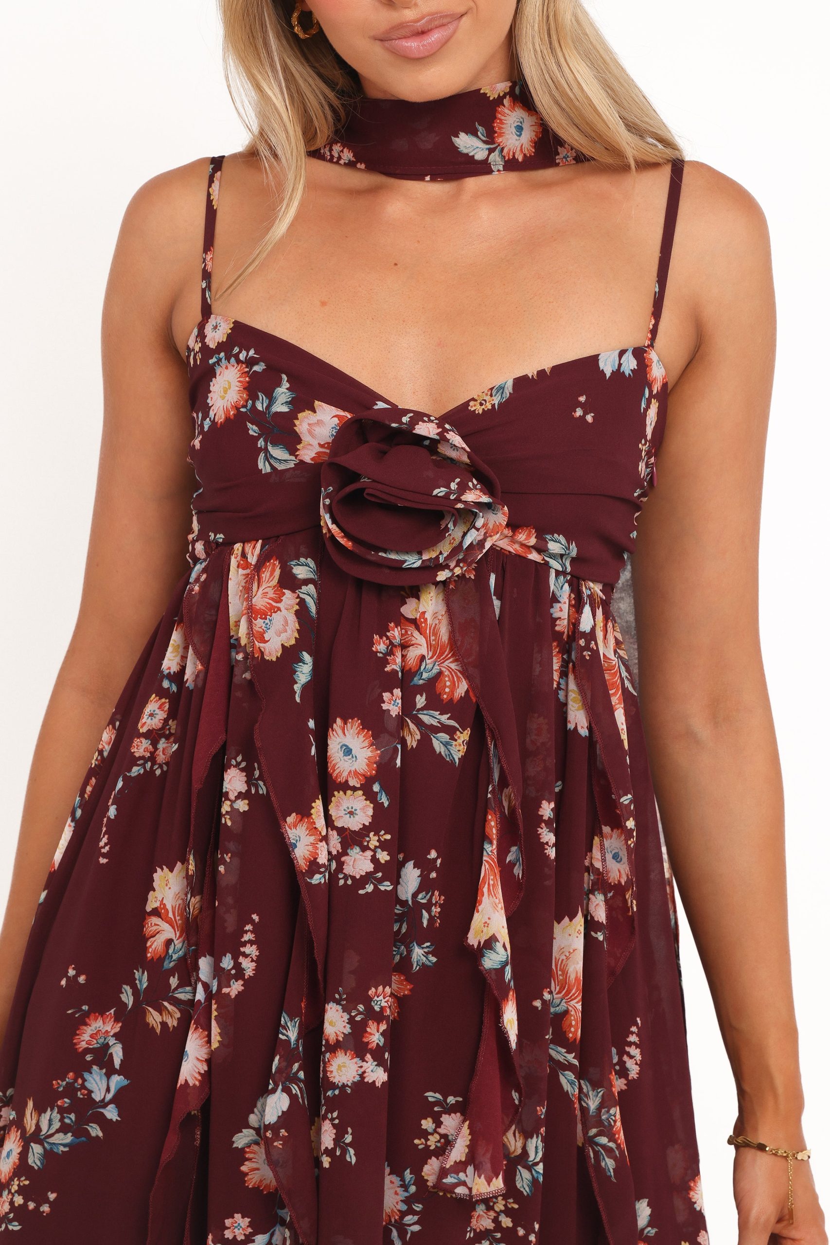 Tully Maxi Dress - Berry Floral - Image 5