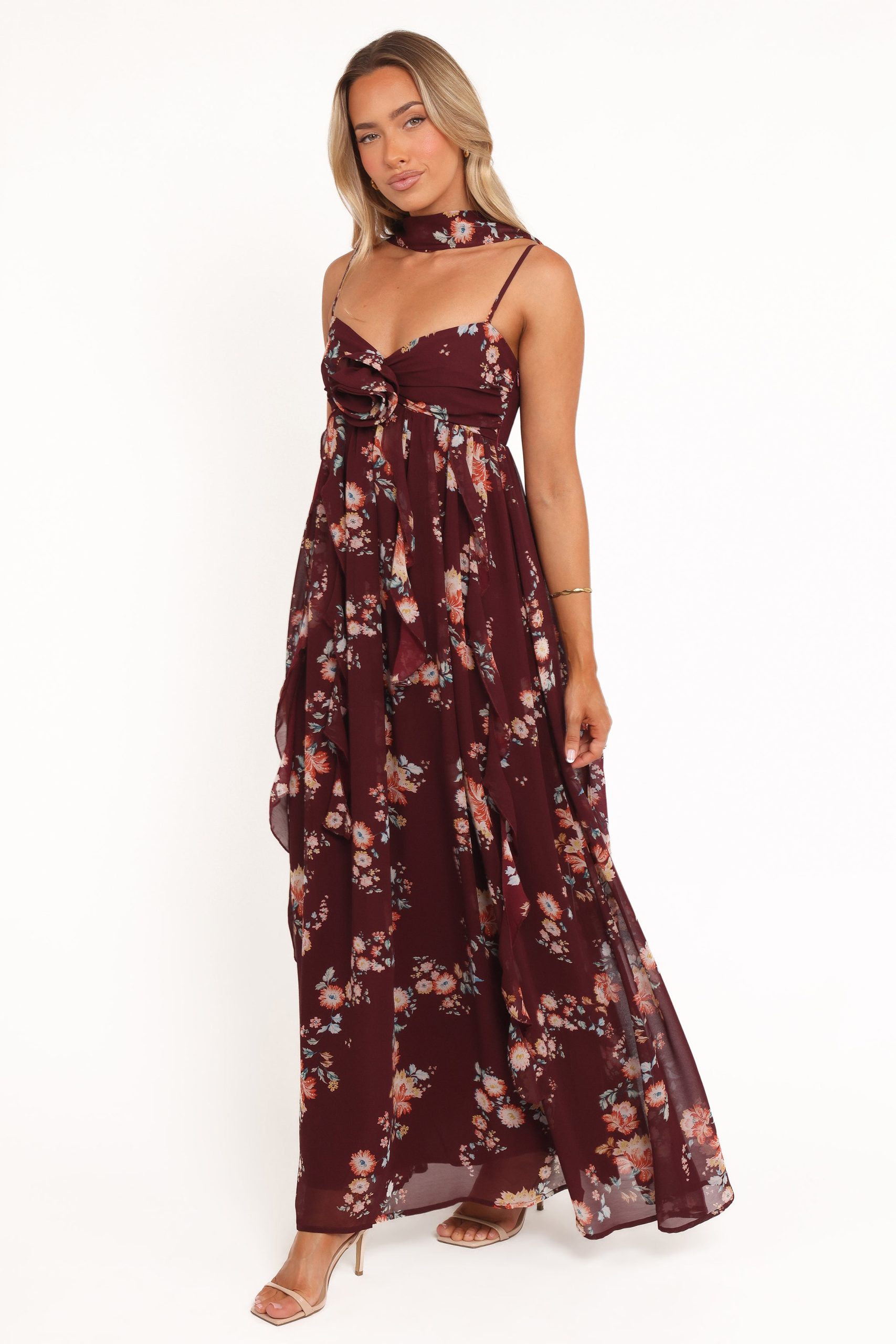 Tully Maxi Dress - Berry Floral - Image 4