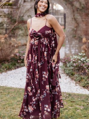 Tully Maxi Dress - Berry Floral