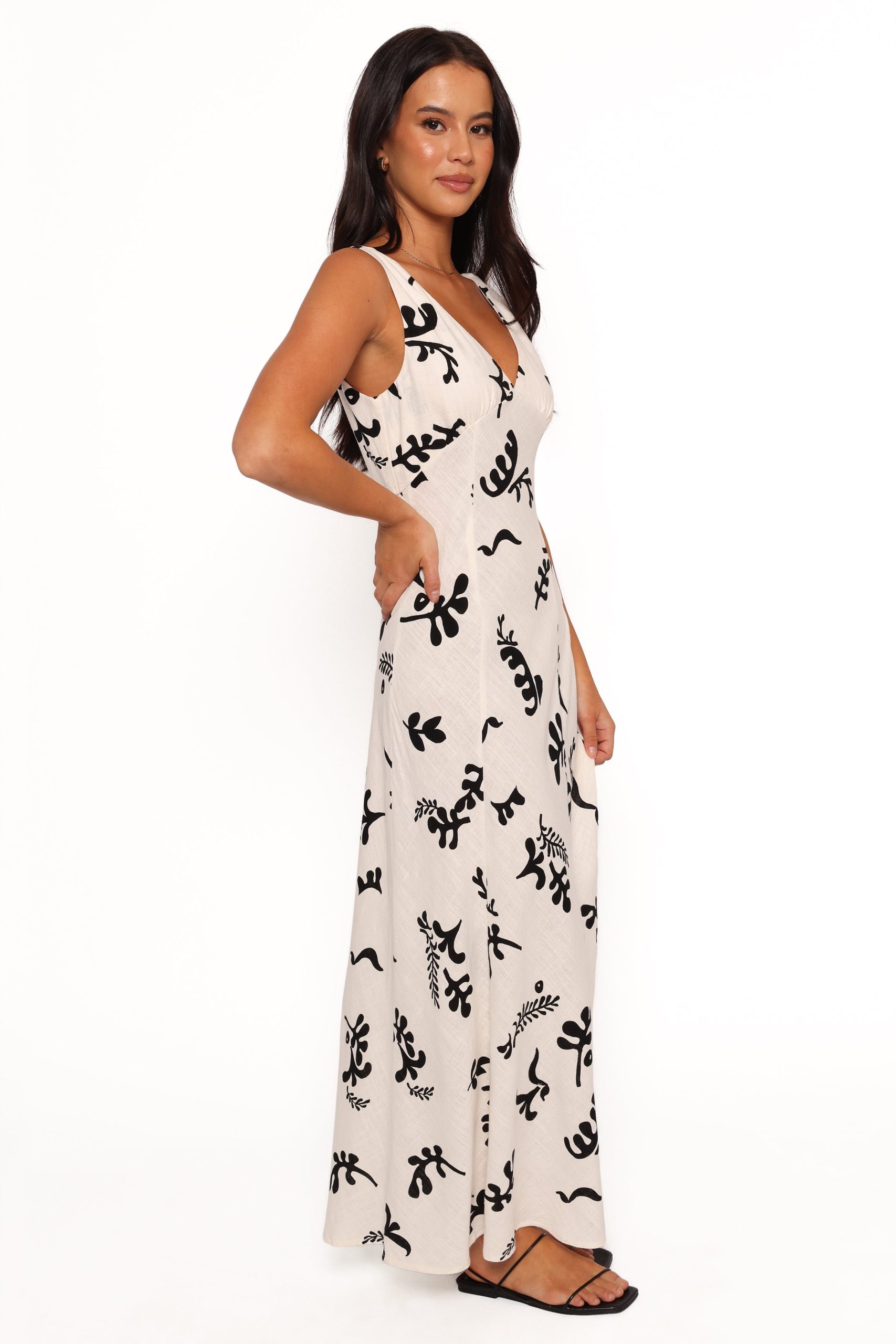 Tulsi Midi Dress - Off White Print - Image 7