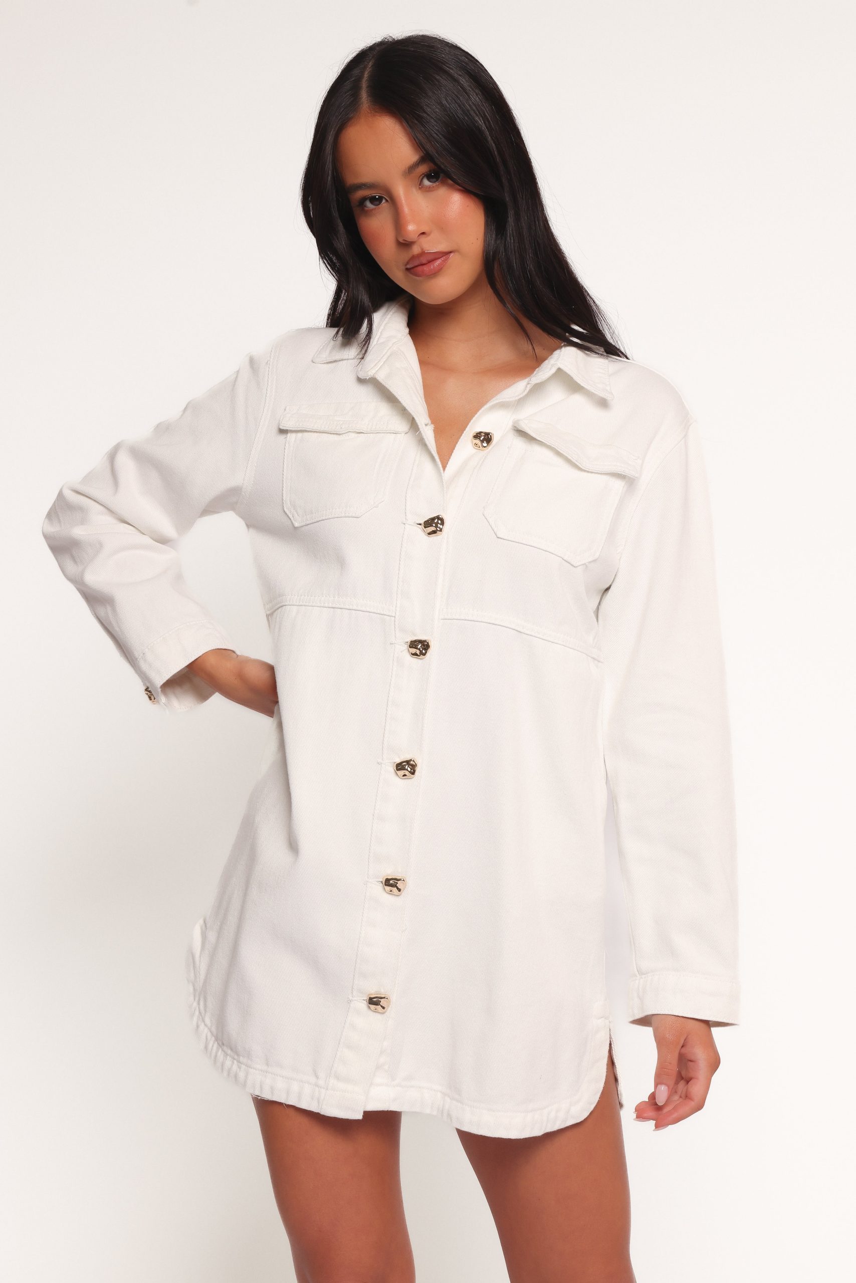 Turner Denim Dress - White Denim - Image 2