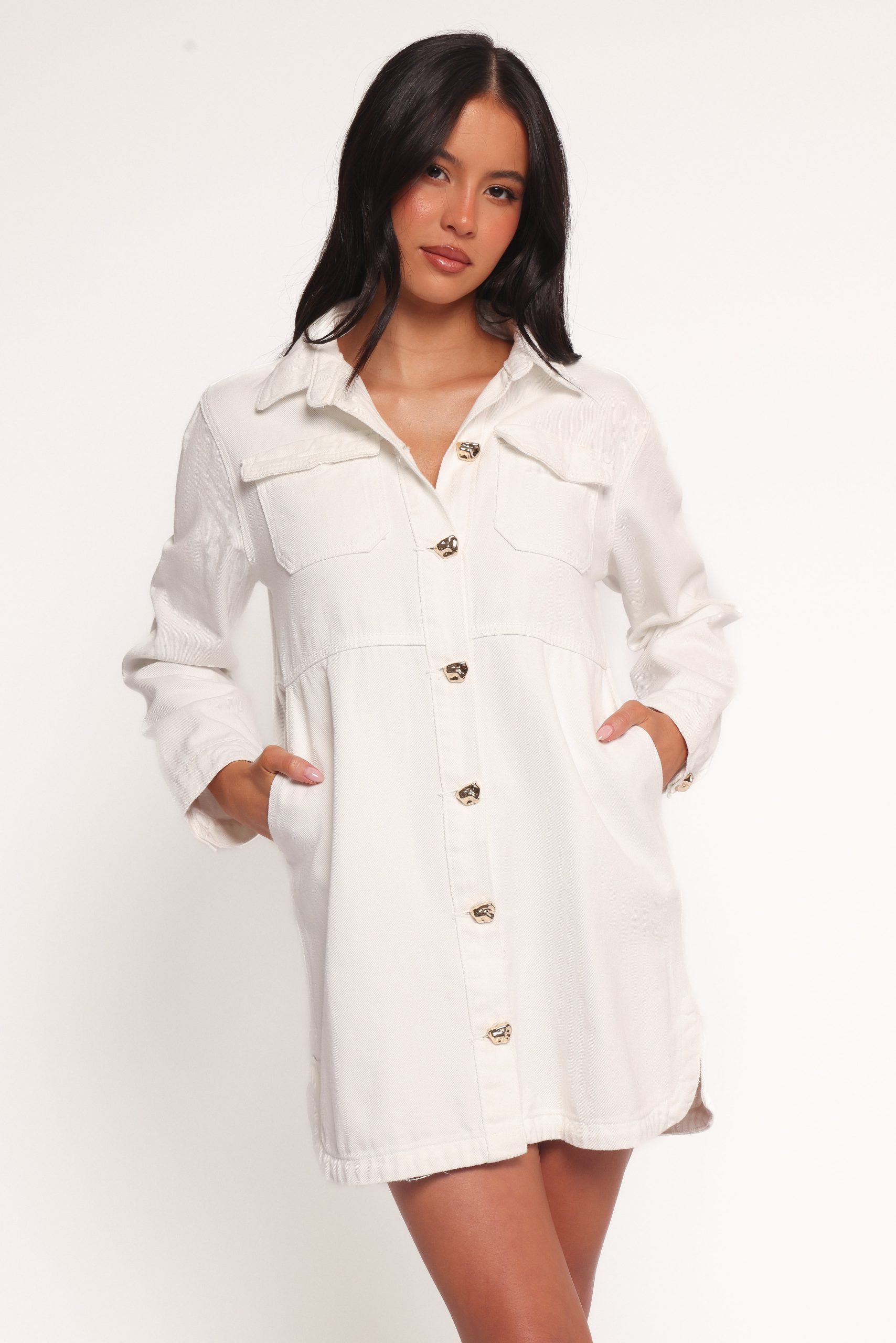 Turner Denim Dress - White Denim - Image 7