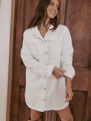 Turner Denim Dress - White Denim