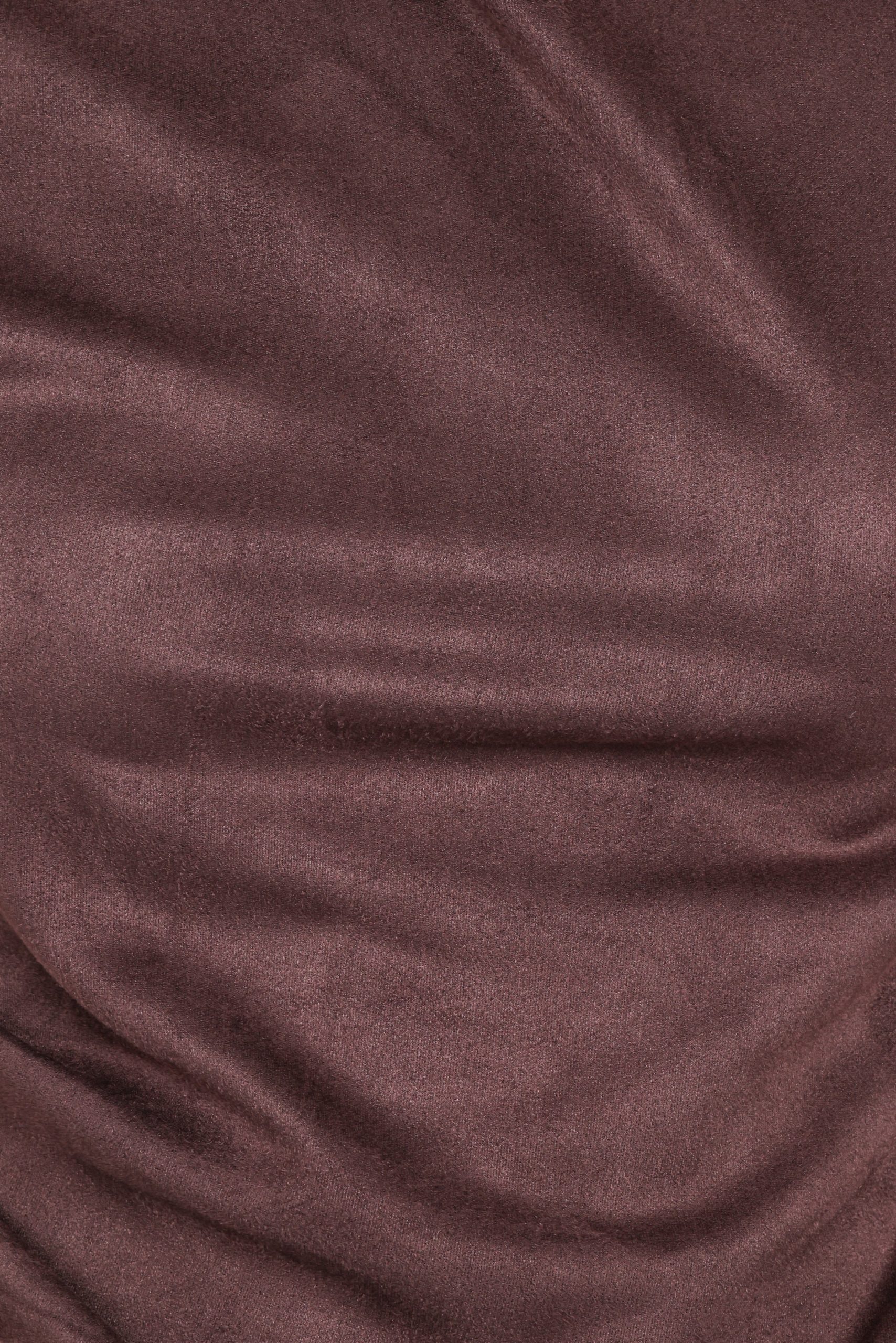 Vaila Faux Suede Off Shoulder Top - Chocolate - Image 7