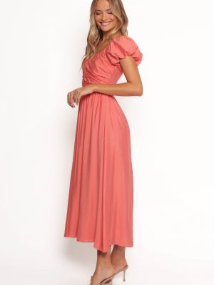 Valeen Midi Dress - Coral