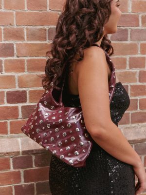 Valerie Studded Bag - Red