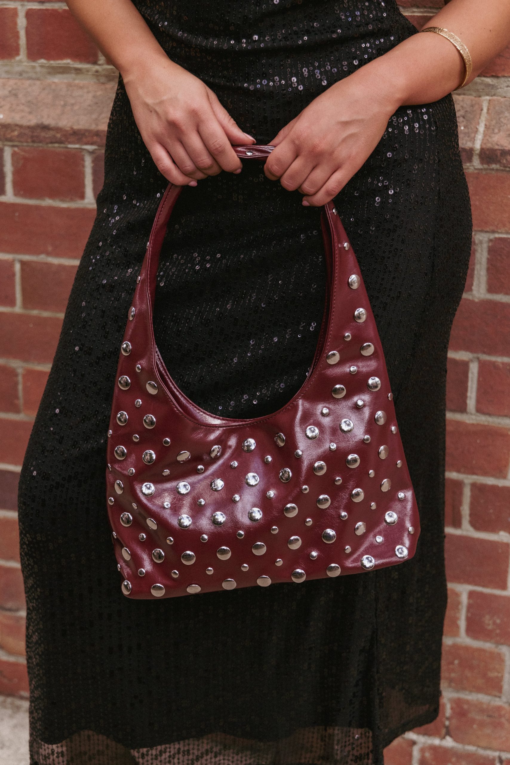 Valerie Studded Bag - Red - Image 4