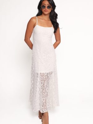 Varia Lace Maxi Dress - White