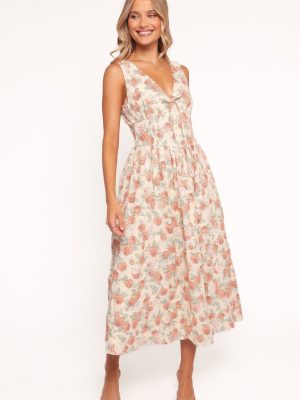 Velda Midi Dress - Pink Floral