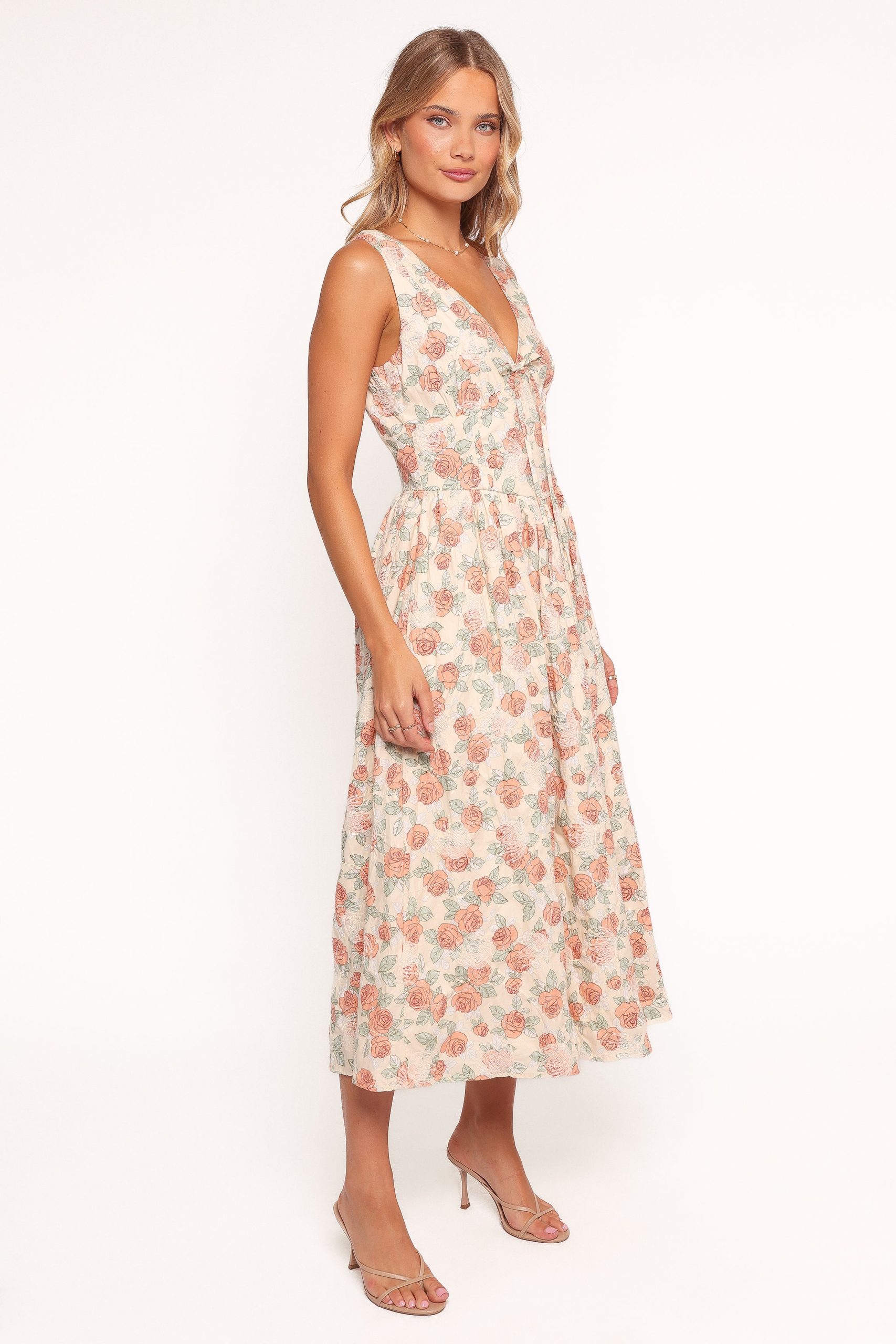 Velda Midi Dress - Pink Floral - Image 3