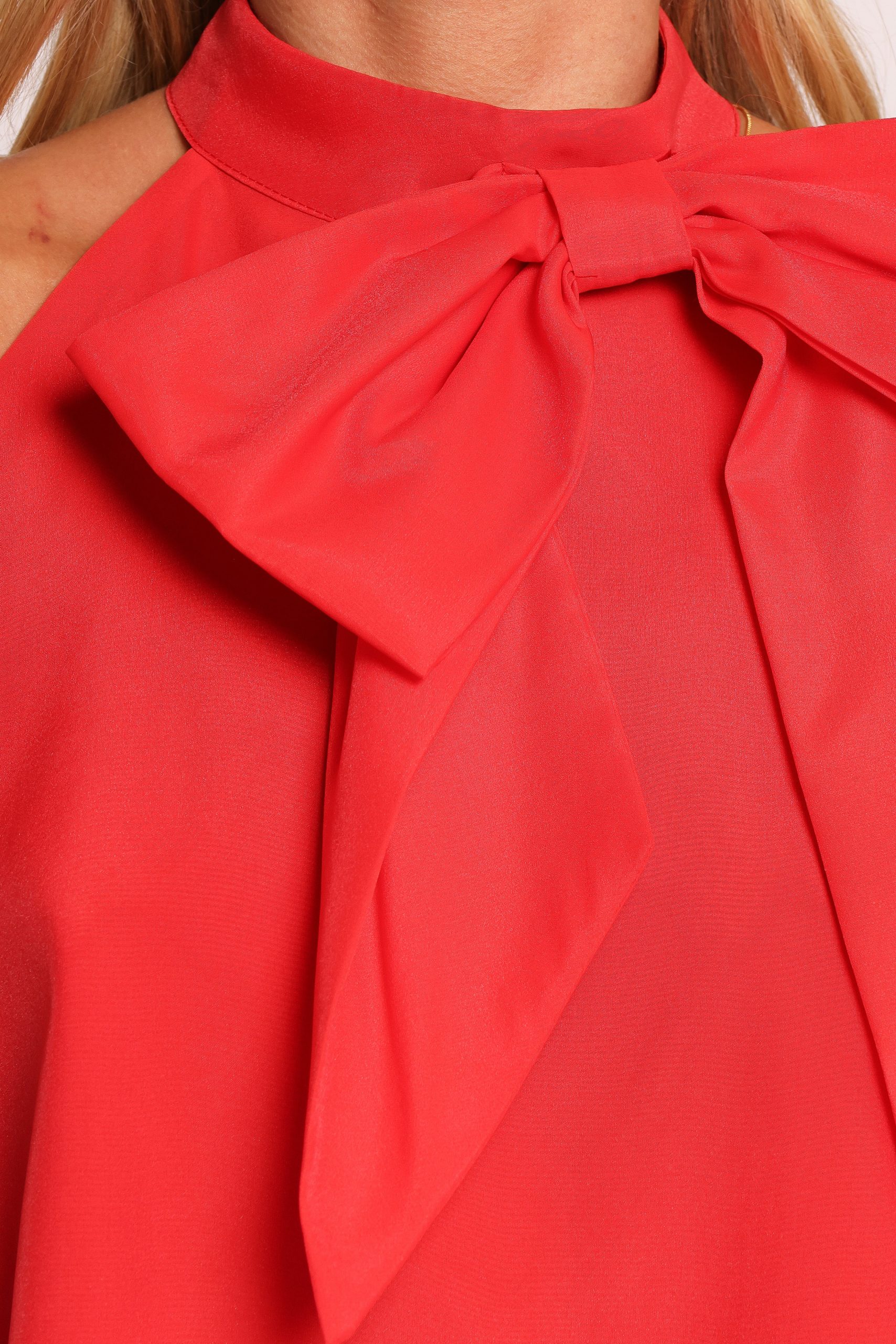 Venice Bow Top - Red - Image 8