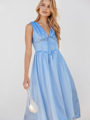 Verena Midi Dress - Periwinkle Blue