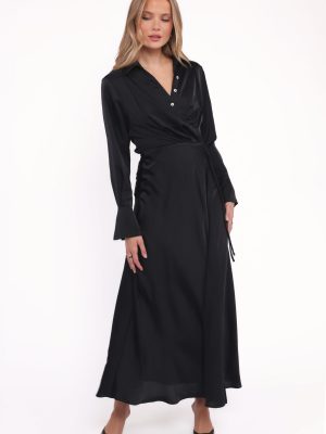 Verna Long Sleeve Maxi Dress - Black