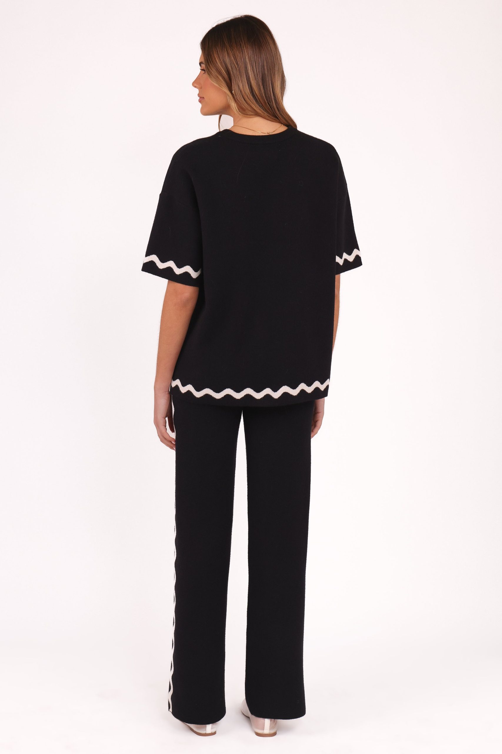 Vespa Knitted Pant - Black White - Image 5