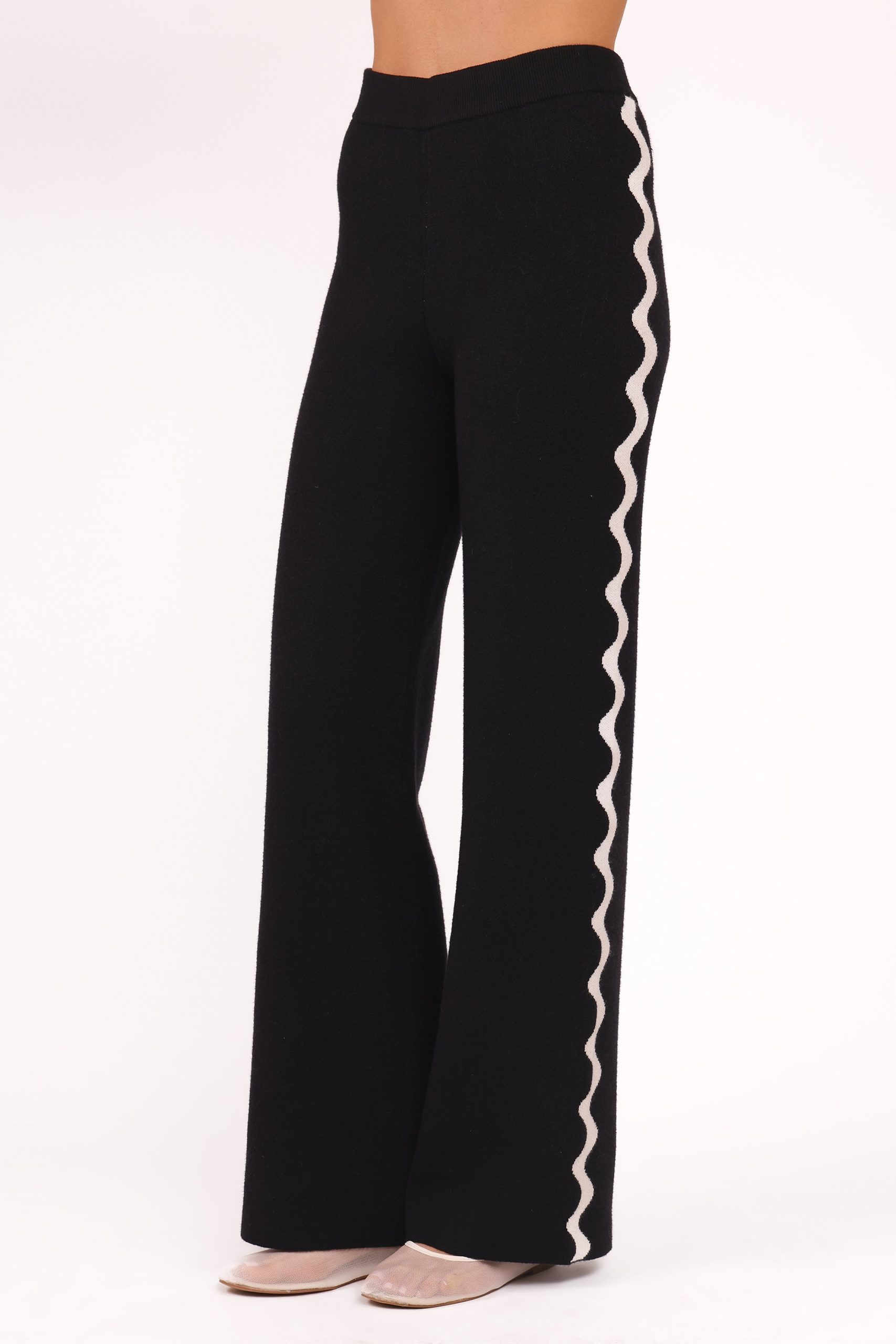 Vespa Knitted Pant - Black White - Image 3
