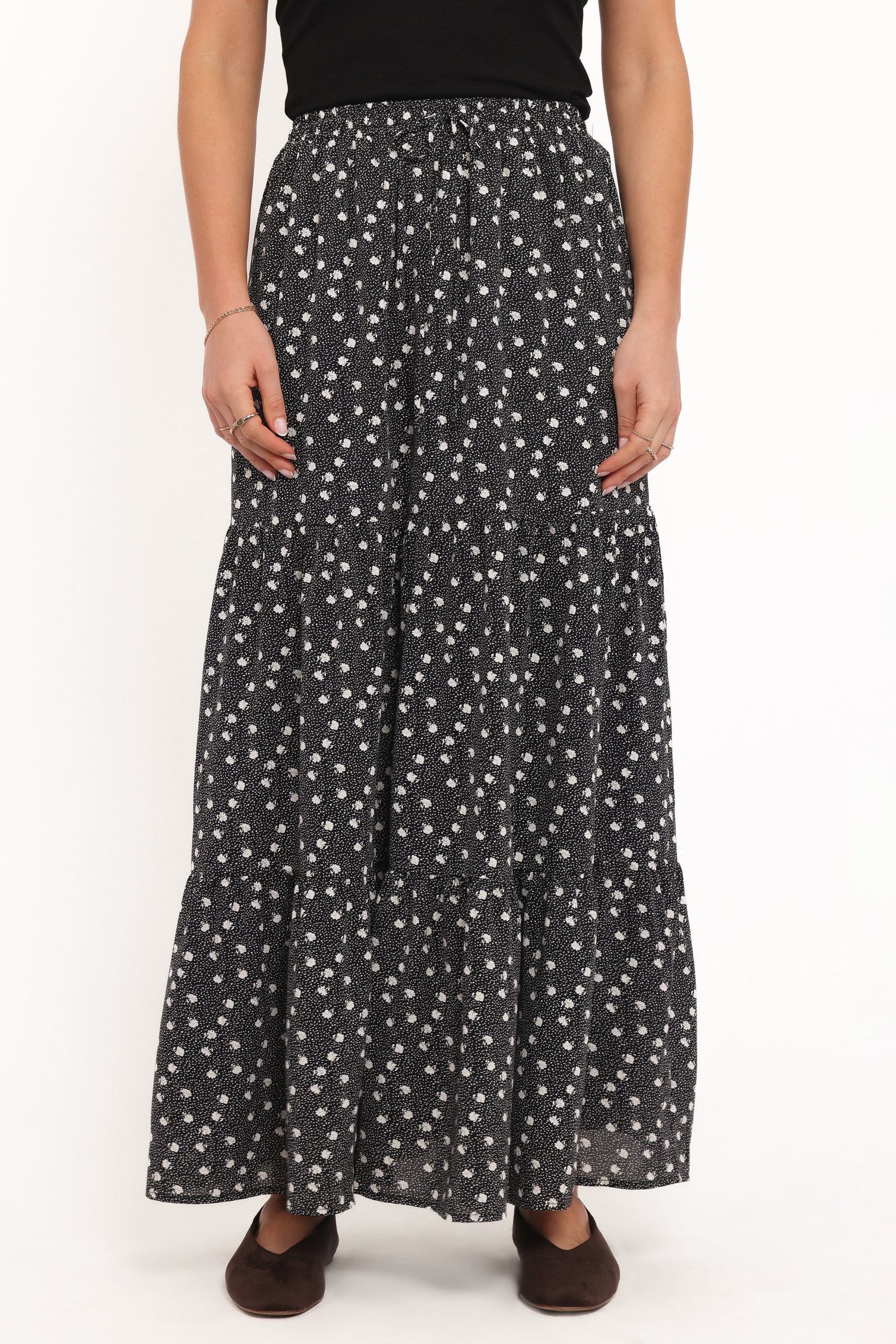 Vincent Tier Maxi Skirt - Black Floral - Image 3