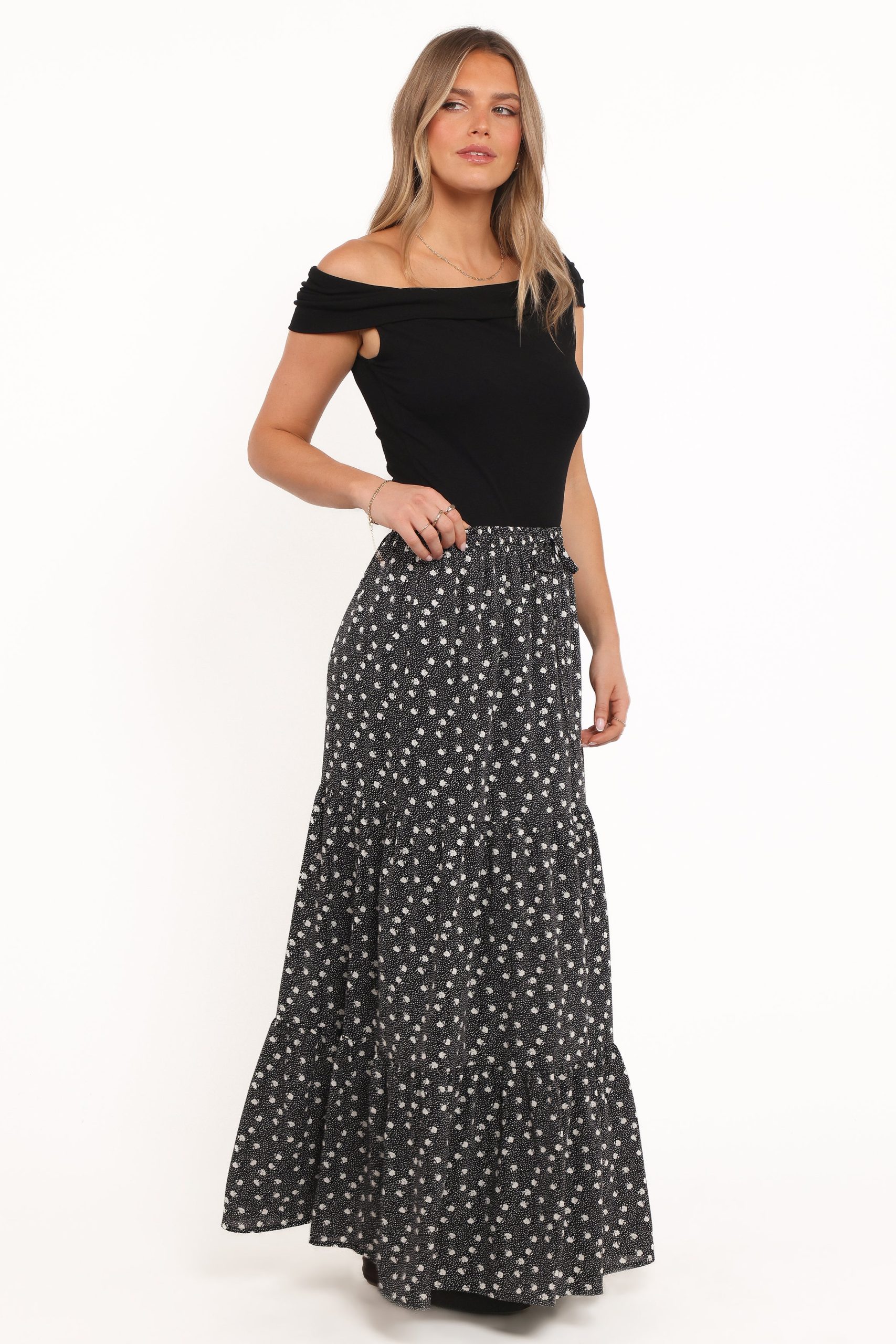 Vincent Tier Maxi Skirt - Black Floral - Image 4