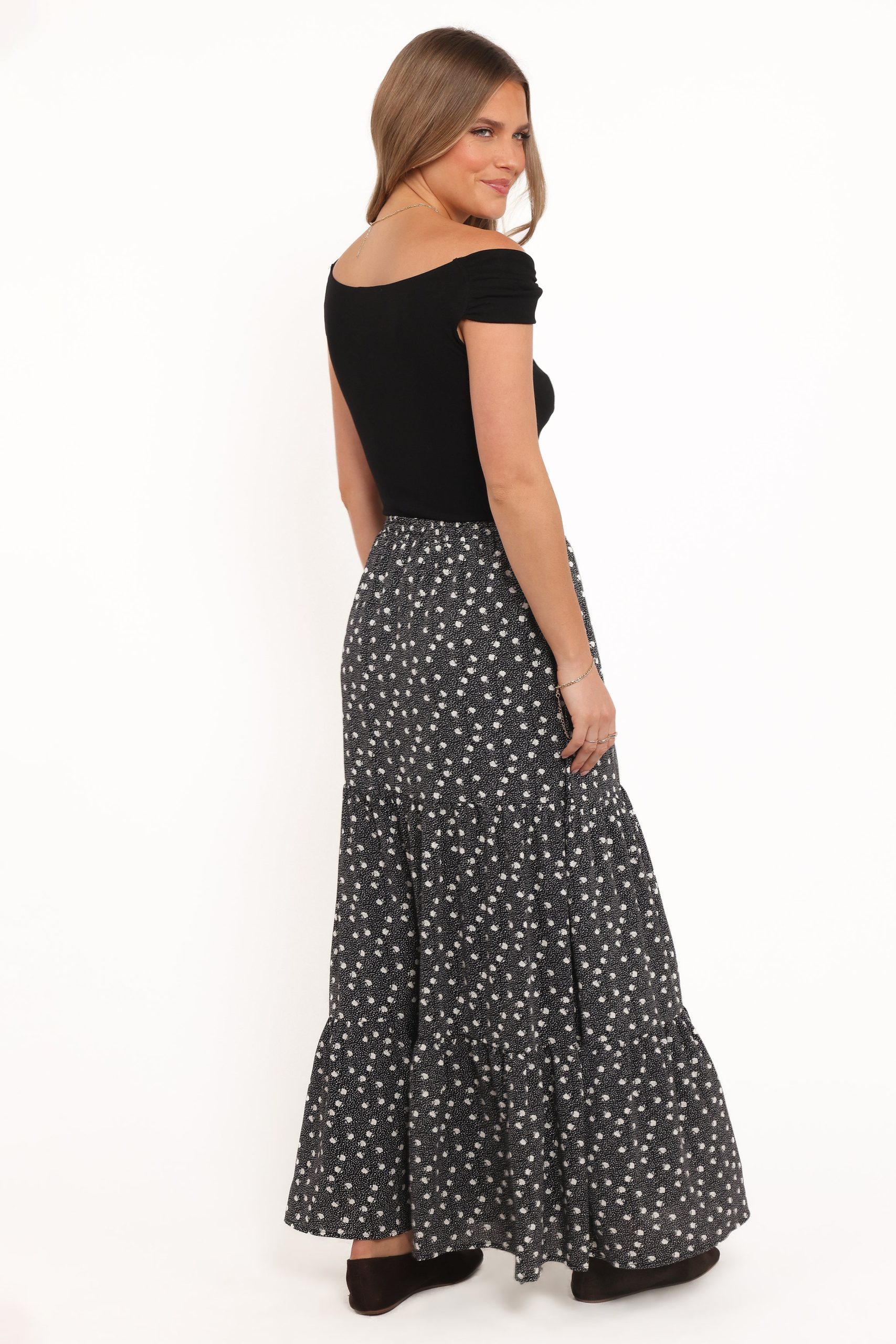 Vincent Tier Maxi Skirt - Black Floral - Image 5