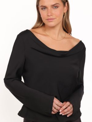 Vinita Long Sleeve Top - Black
