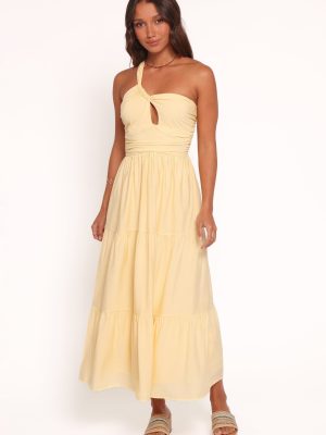 Vinny One Shoulder Maxi Dress - Yellow