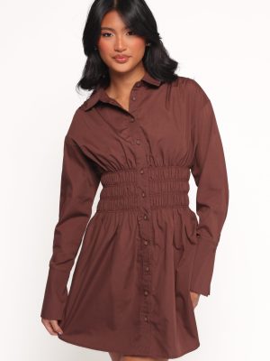 Wallace Mini Dress - Chocolate