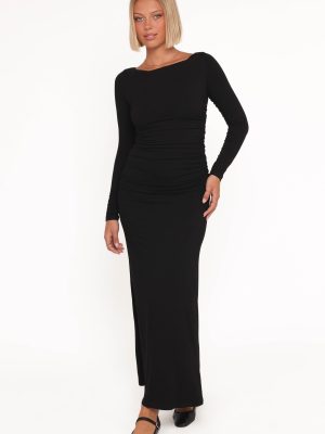 Warren Long Sleeve Maxi Dress - Black