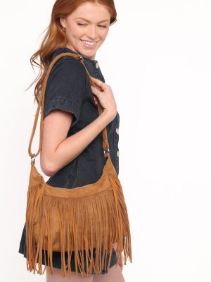 Wells Fringe Shoulder Bag - Tan