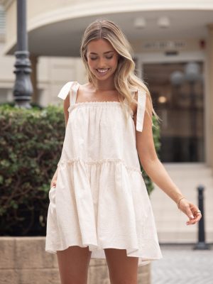 Wells Mini Dress - Tan Swirl
