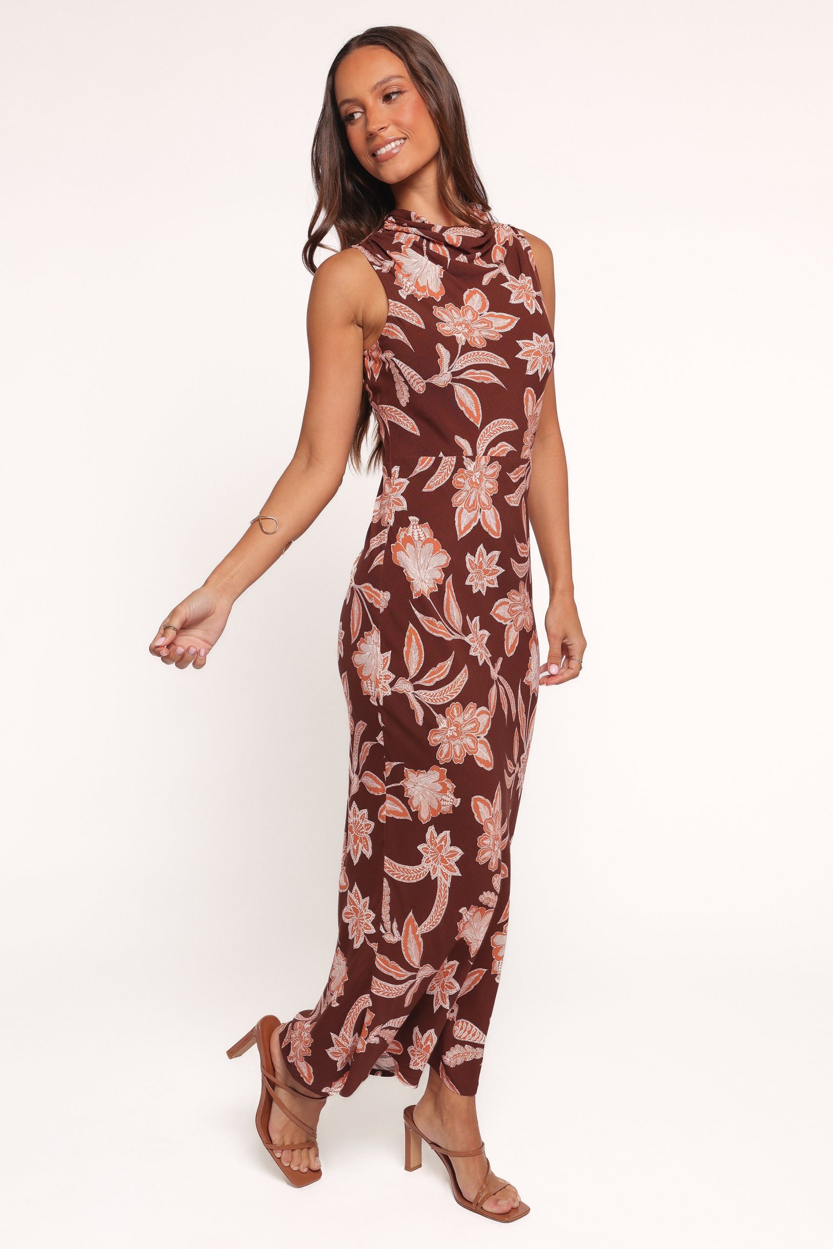Wheeler Midi Dress - Orange Floral - Image 3